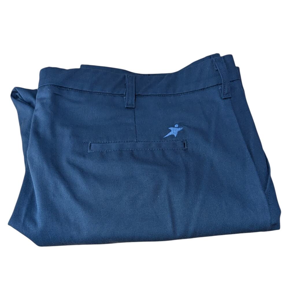 Aramark Cargo Pants Stretch Waist Mens size 48 48x30 Blue Navy Work